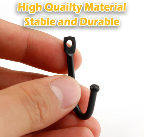 10 Pcs Black Wrought Iron Hooks with Screws, Decorative Colonial Wall Hooks for Keys, Hats, Clothes, Towels