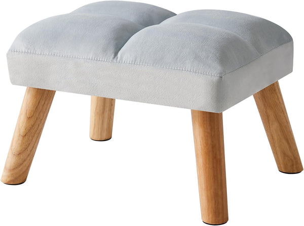 YMYNY Footstool, Small Ottoman Stool Chair with Wooden Legs, Modern Padded Sofa