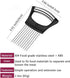 Onion Cut Tomato Slicer, Handy Kitchen Slicing Tool with 10 Even Prongs for Onion Lemon Potato Tomato Slices (Black)