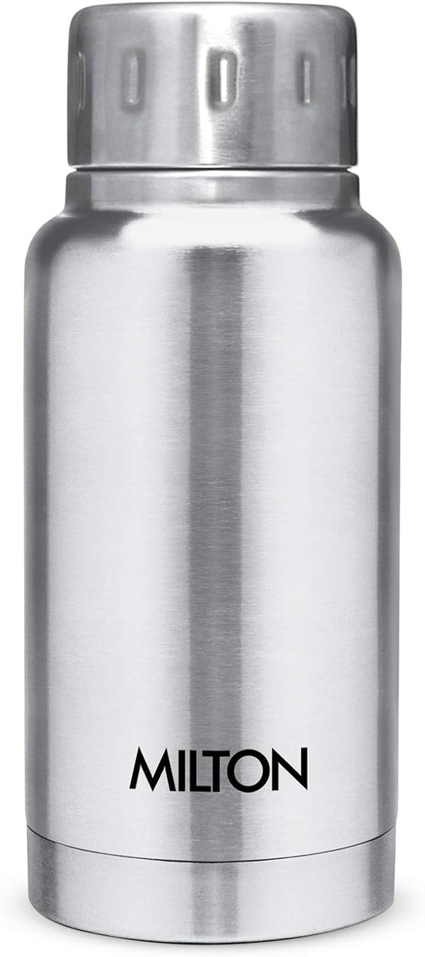 Milton Insulated Water Bottle, 5.4 oz (160 ml), Stainless Steel, Leak-Proof, Elfin 160 Silver