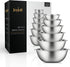 JoyJolt Stainless Steel Mixing Bowl Set - 6 Bowls from 5qt Large to 0.5qt Small for Kitchen, Cooking, Storage
