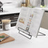 Cookbook Stand Holder for Kitchen Counter - Recipe Book Stand for Hands-Free Reading (Black)