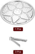 uxcell Stainless Steel Steamer Rack with Stand, 9.5 Inches Pot Steaming Tray for Instant Pressure Cooker