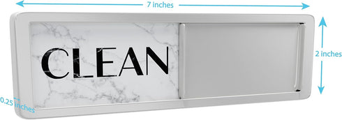 Dishwasher Magnet Clean Dirty Sign, Modern Kitchen Decor, Sliding Rustic Dish Washer Indicator, Marble Design