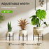 8"-12" 9.5" 1 Pack Plant Stand Indoor Adjustable Pot Holders, Metal Plant Stand Outdoor, Anti-Rust Black Metal Plant