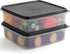 Plastic Storage Containers with Lids, 2-Pack 3L Cupcake Carrier, Airtight Leakproof Cookie Storage for Food, Meal Prep