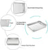 TeamFar Small Lasagna Pan Set of 2, 10.5’’ x 8’’ x 2’’ Stainless Steel Brownie Cake Pan for Baking and Roasting