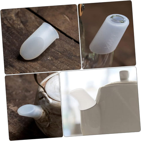 1 Set Teapot Spout Decked Accessories Spout Dust Covers Silicone Spout Sleeve Coffeepot Spout Cover Home Kettle Spout Cover Tea Pot Spout Sleeves Teapot Spout Cover White Universal by RORPOIR