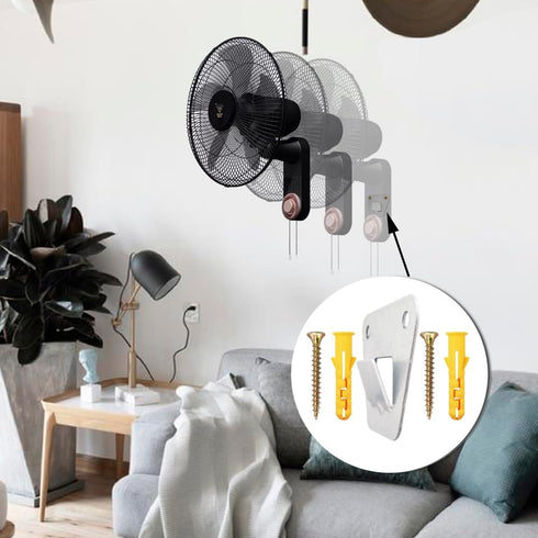 Wall Fan Mounting Bracket, Concealed Bracket Support Hook for Oscillation Fans - 2 Pack