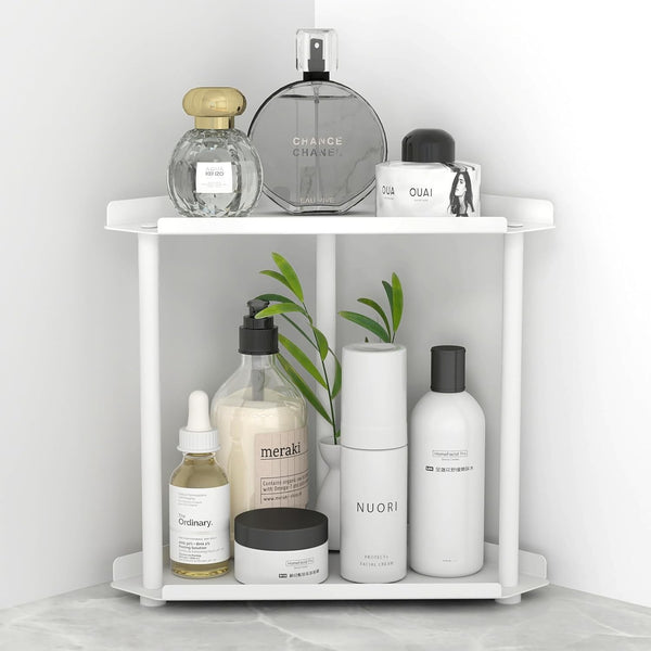FLE Corner Bathroom Counter Organizer, Bathroom Organizer Countertop,Countertop Storage Shelf for Bath,