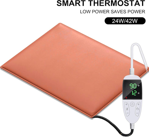 11.7" 15.6" Chicken Heating Pad Baby Chicks Heater Mat Temperature and Timer Adjustable Led Display Chicken Warming
