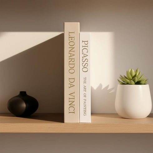 Set Set 2 Decorative Books with Picture Frame - of Decorative Books for Home Decor - Linen Faux/Fake Book for Coffee