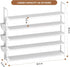 5 33.3in 11.2in 35.6in 20-25 OYREL Tier Shoe Organizer, Wide x Deep x Tall, Black Metal and Plastic Shoe Rack with Side