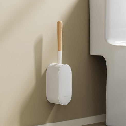 Diveotree Round-1pack) Toilet Cleaner Brush, Toilet Brush and Holder for Dead Corner Cleaning, Wall Mounted Toilet Bowl