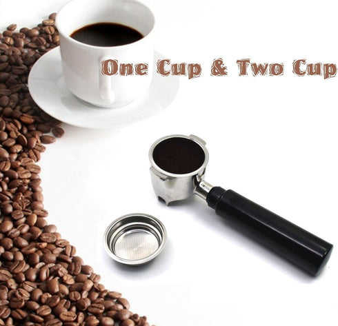 50mm Dual Wall Filter Basket, Filter One Cup and BES820XL/205 Two Cup for Espresso Maker EM-100 (2 Pack)