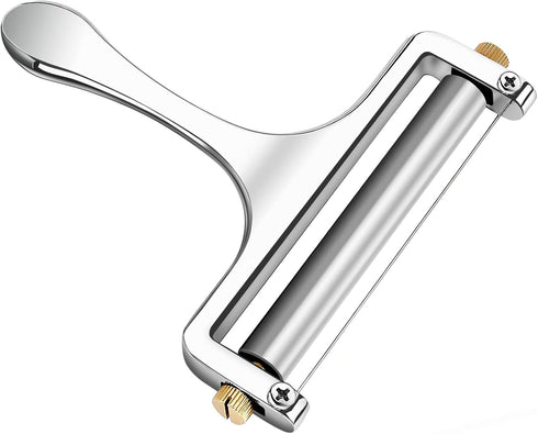 TOPULORS Wire Cheese Slicer, Stainless Steel Handheld Cheese Cutter for Mozzarella, Cheddar, Gruyere, with 1 Extra Wire