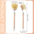 Maxdot 4 2 Inch Pcs Kitchen Dish Brush with Beechwood Handle Natural Wooden Handle Scrub Brush Fiber Bristles Dish