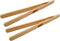 Weber's Wonders Set of 2 Reusable Bamboo Toast Tongs, 8 Inch Long Wooden Kitchen Utensil for Cooking & Holding