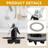 Replacement Parts Blender Blade Assembly, 2 Pieces Gaskets for Cuisinart CBT-500, SB5600, CB600