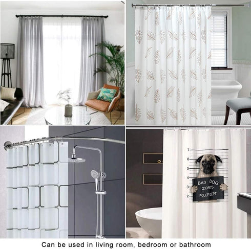 Coideal 20 Pack Metal Shower Curtain Rings, 2 Inch Large Silver Round Loop for Hanging Drapes