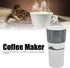 Portable Drip Coffee Maker, K Cup Coffee Machine for Travel and Camping, Grey and White