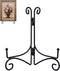Black Iron Plate Stand, 12 Inch Holder for Display, Small Metal Plate Stands for Cookbook, Picture Frame