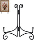Black Iron Plate Stand, 12 Inch Holder for Display, Small Metal Plate Stands for Cookbook, Picture Frame