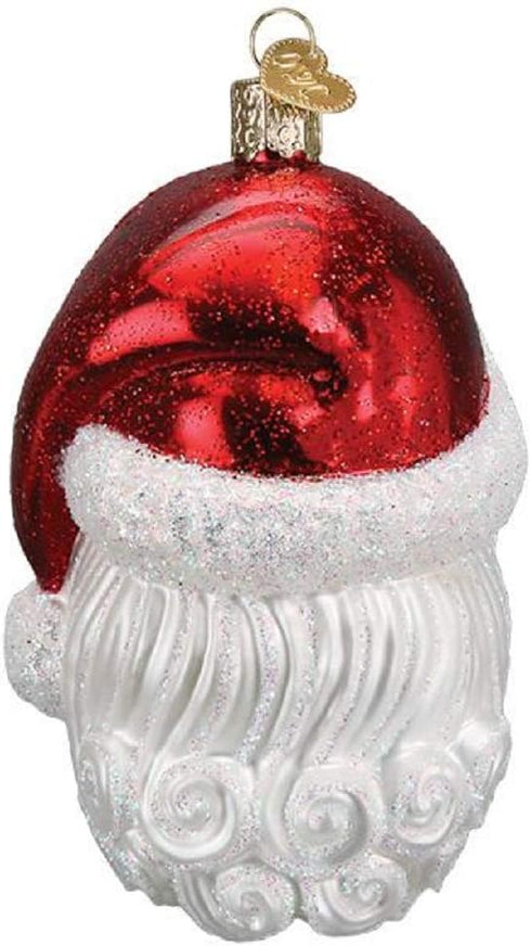 Old World Christmas Santa with Face Mask Blown Glass Ornament, Unique Christmas Tree Decoration for 2020
