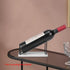 HarJue Tabletop Wine Rack - Metal Countertop Wine Bottles Holder with Elegant Marble Base, Stylish Matte Black
