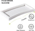 White Small Bathroom Tray, Silicone Vanity Tray for Soap Dish, Sponge Holder, Kitchen Sink Organizer for Countertop