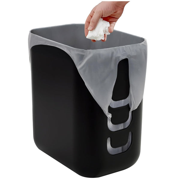 STORi Luup Trash Can (Black) - Reuse Grocery Bags - Plastic Garbage