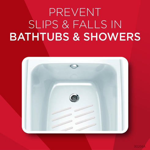 Magic Shower and Bathtub Safety Treads, 12 Treads, White - Helps Prevent Slips and Falls