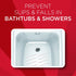 Magic Shower and Bathtub Safety Treads, 12 Treads, White - Helps Prevent Slips and Falls