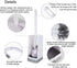 Set, 2 Pack Marbarsse Bathroom Toilet Bowl Brush and Holder, Curved Design Toilet Brush for Deep Cleaning Under Rim
