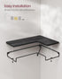 Set 2, ULLS831B22 VASAGLE Corner Shelf Wall Mount of Corner Floating Shelves, Small Corner Wall Shelf for Decor