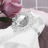 VORCOOL 12pcs Napkin Rings, Napkin Holders for Wedding Banquet Dinner Decoration (Silver)