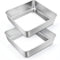 TeamFar Set of 2, 6 Inch Square Cake Pan, Stainless Steel Baking Pan for Lasagna Cake Brownie, Heavy Duty & Dishwasher
