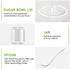 6 (8 oz,Clear) Tioncy Pcs Ice Cream Bar Supplies Sugar Bowls with Lid and Spoon Acrylic Candy Dispenser Party Bar Hot