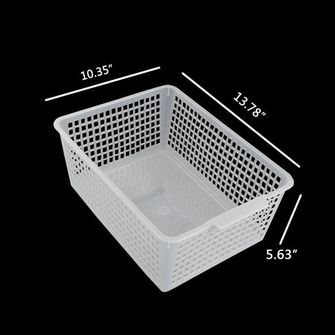 Large Plastic Storage Bins, Set of 3, Clear Organization Baskets
