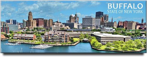 Buffalo Panoramic Fridge Magnet, Niagara New York State Travel Souvenir