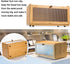 Counter-Large ETMI Bamboo Bread Box for Kitchen Capacity Bread Storage Container Farmhouse Bread Box with Window Bread