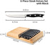 8-Piece Set 4.7 Inch Alata Steak Knives with Block, with Serrated Edge Razor-Sharp Dinner Knives, Full-Tang