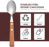 Hemoton 5pcs Stainless Steel Dessert Spoons, Wood Handle Tea Spoons, Ice Cream Cake Tasting Spoon, Dinner Spoon for