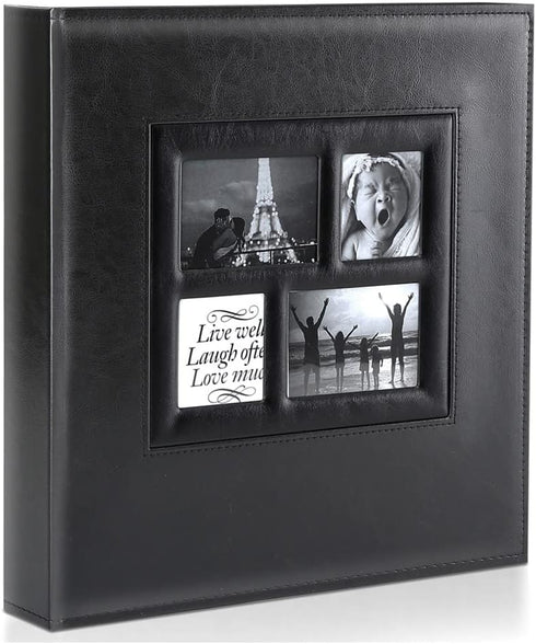 Ywlake Photo Album 4x6, 600 Pockets for Family Wedding Pictures, Holds 600 Horizontal and Vertical Photos, Black