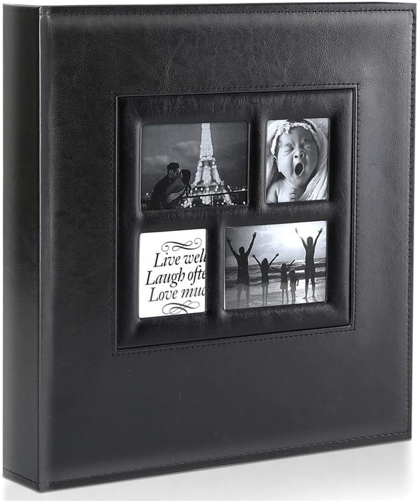 Ywlake Photo Album 4x6, 600 Pockets for Family Wedding Pictures, Holds 600 Horizontal and Vertical Photos, Black