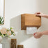 Gobam Carbonized Bamboo Hand Towels Box Cover, Compatible with Kleenex Hand Towels, Wall Mountable Paper Towel Holder