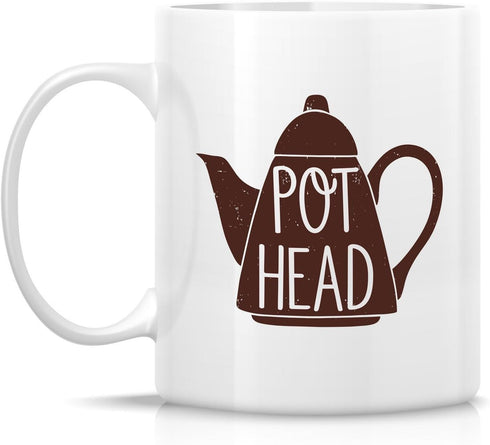Retreez Funny Mug - Pot Head, Weed 11 Oz Ceramic Coffee Mugs - Sarcastic, Motivational Birthday Gifts for Friends