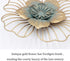 Funerom Golden Floral Wall Decoration, Metal Flower Wall Decor 11x1.5x11 inches