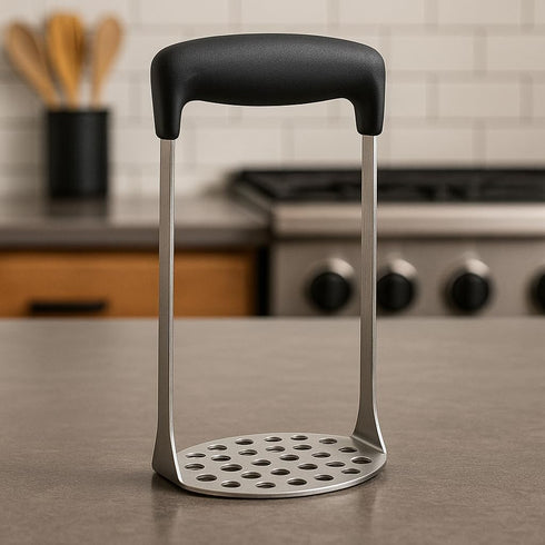 Potato Masher Stainless Steel Heavy Duty Kitchen Tool for Mashed Potatoes, Vegetables & Fruit Professional Metal Masher