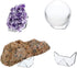 Hipiwe Acrylic Triangle Display Holder - 5 Packs Clear Plastic Easel Stands for Geodes, Rocks, Minerals, Medium